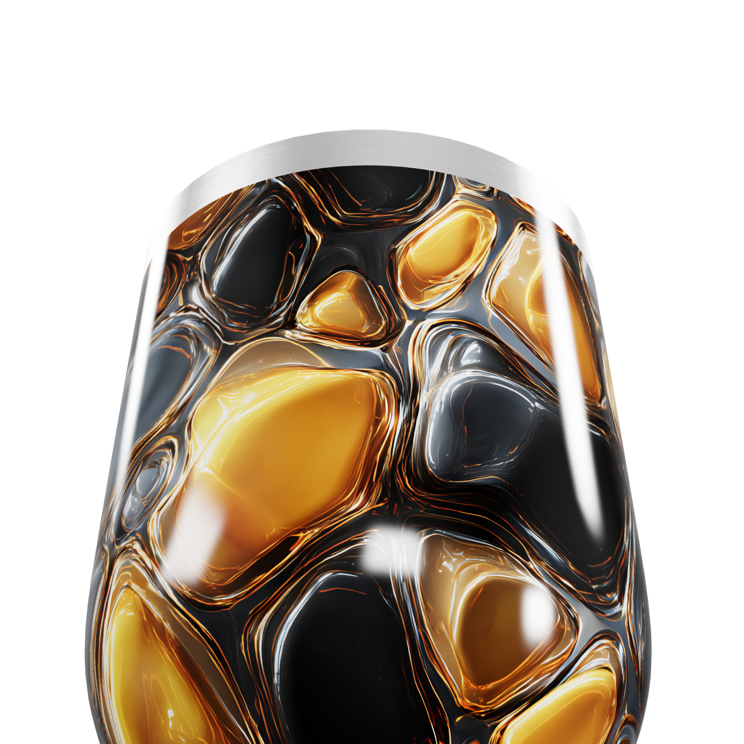 Copo Térmico Slim - Estampa Abstrata Cores Quentes