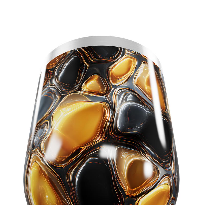 Copo Térmico Slim - Estampa Abstrata Cores Quentes