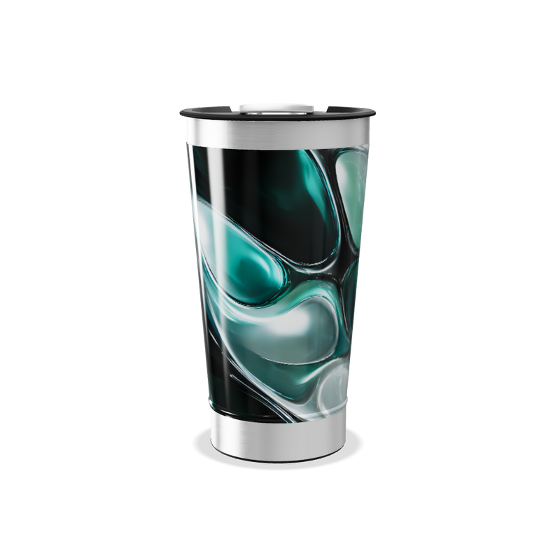 Copo Térmico - Verde Abstrato Aço Inox