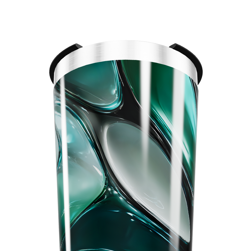 Copo Térmico - Verde Abstrato Aço Inox