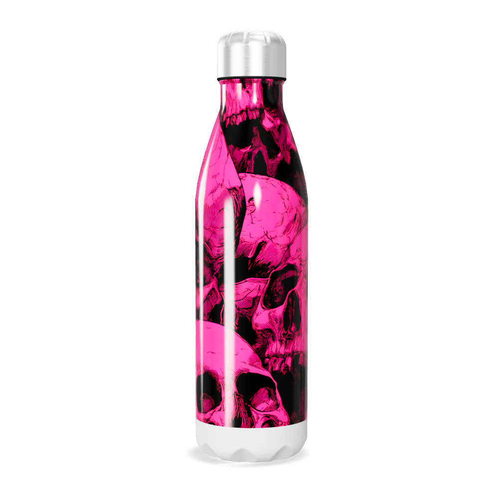 Garrafa Inox - Caveira Rosa 500ml