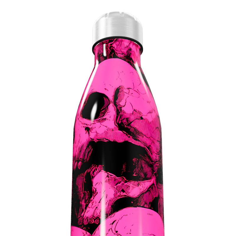 Garrafa Inox - Caveira Rosa 750ml