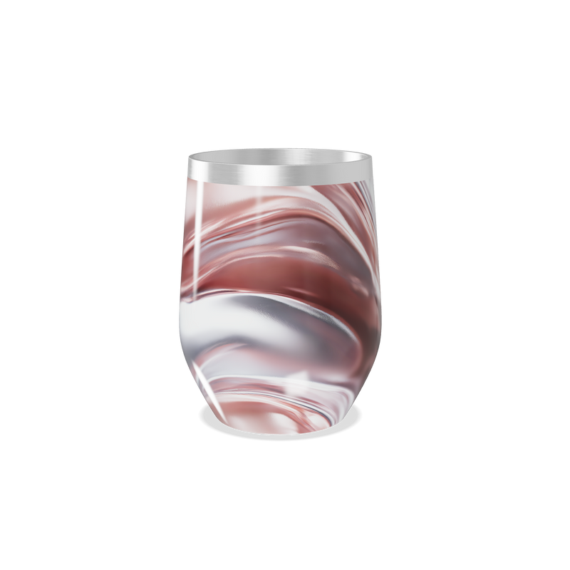 Copo Térmico Slim - Mármore Rosa e Branco