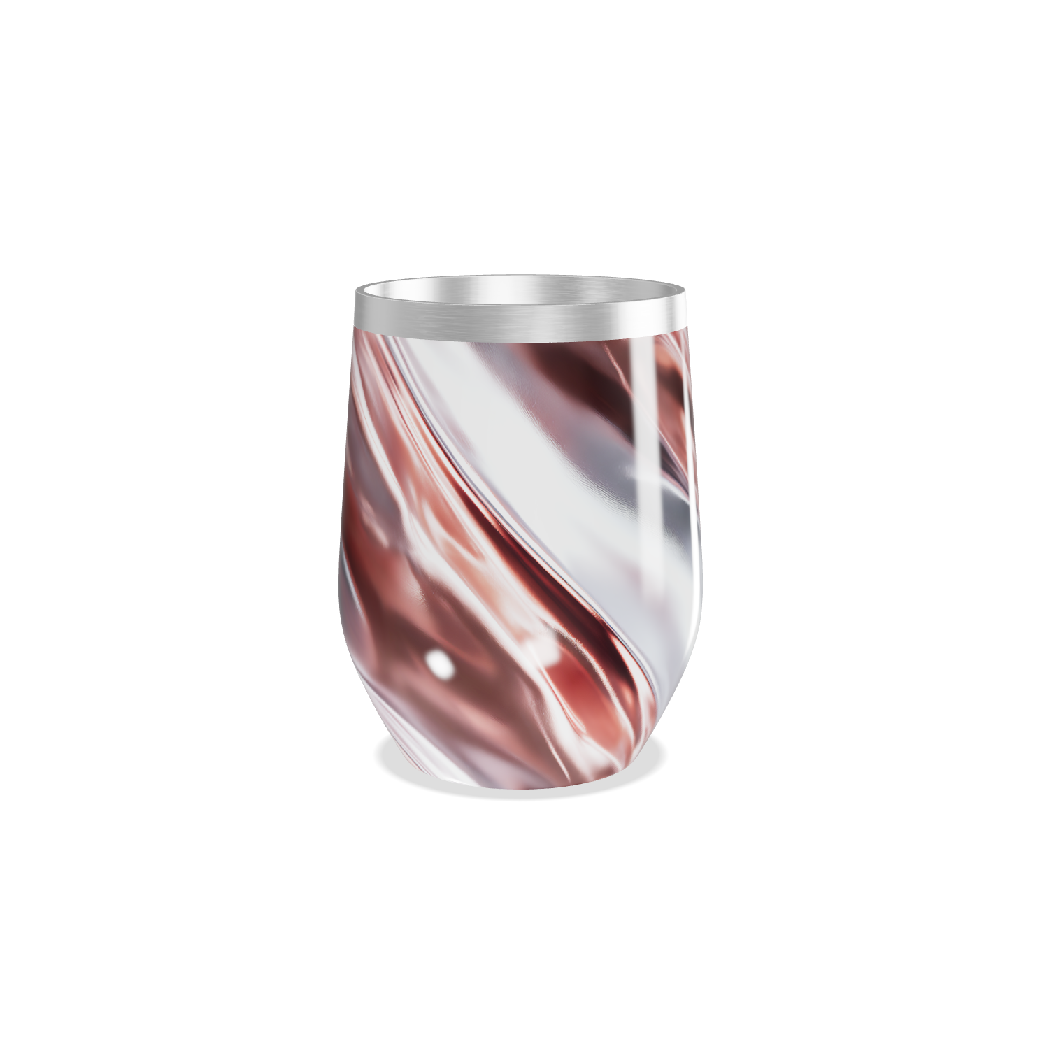 Copo Térmico Slim - Mármore Rosa e Branco