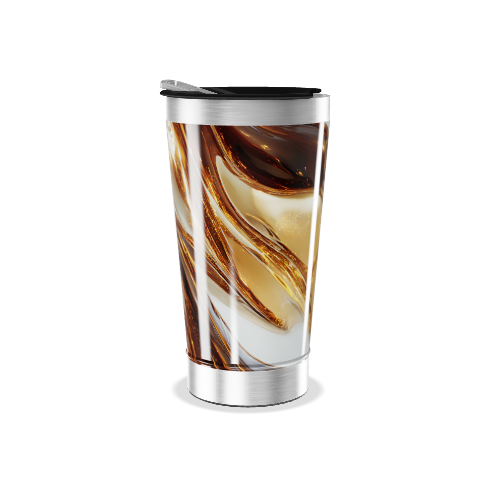 Copo Térmico - Estampa Mármore Dourado