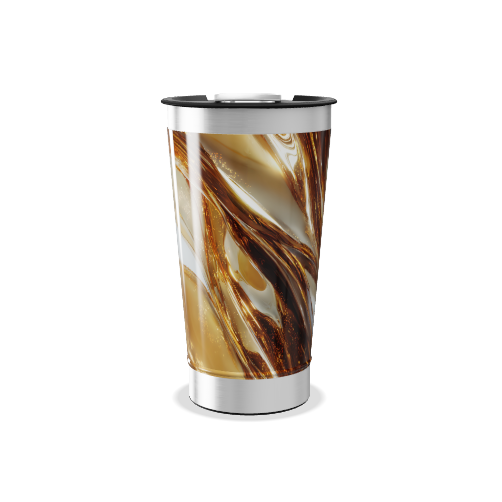 Copo Térmico - Estampa Mármore Dourado