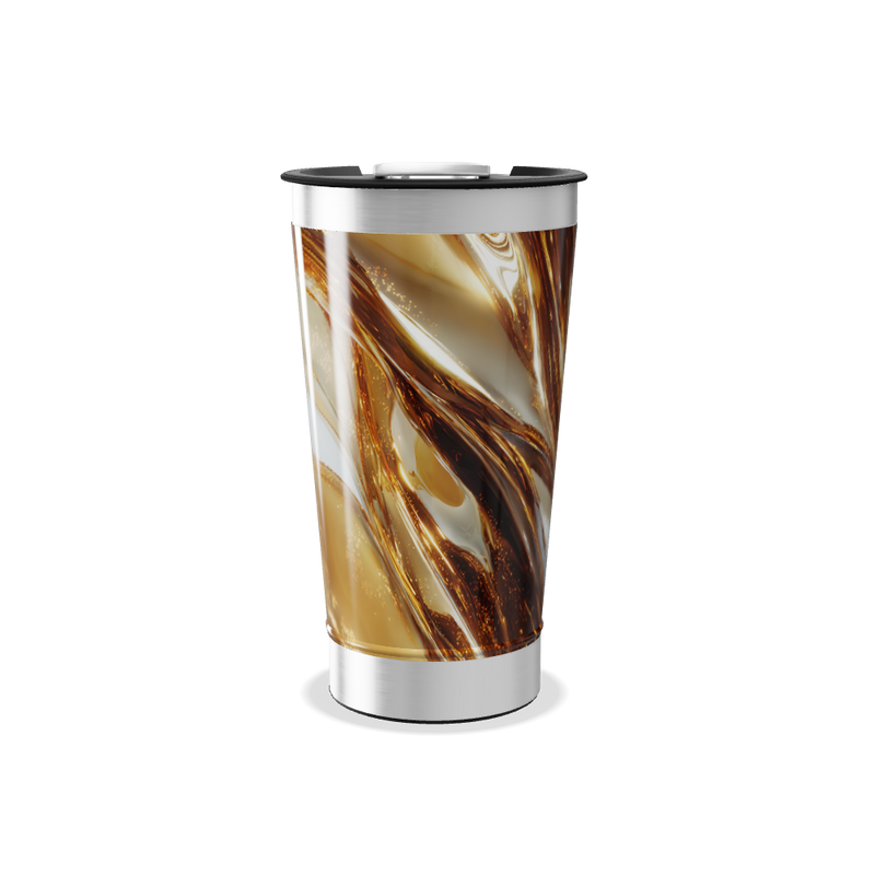 Copo Térmico - Estampa Mármore Dourado