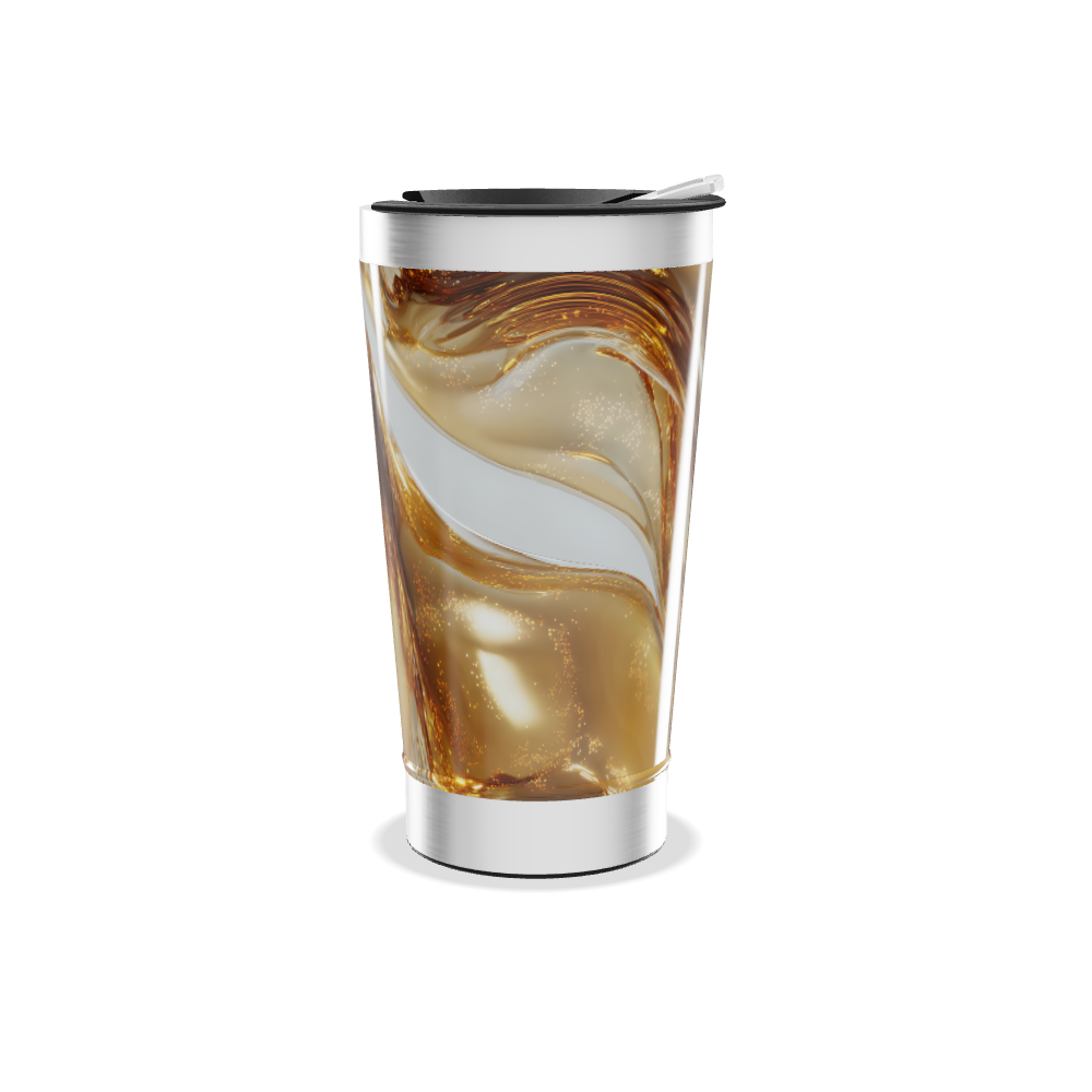 Copo Térmico - Estampa Mármore Dourado