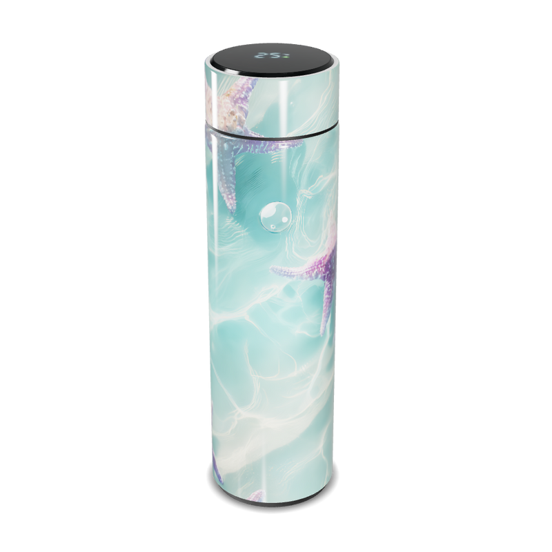 Garrafa Térmica Touch - Azul Estampada Estrelas-do-mar