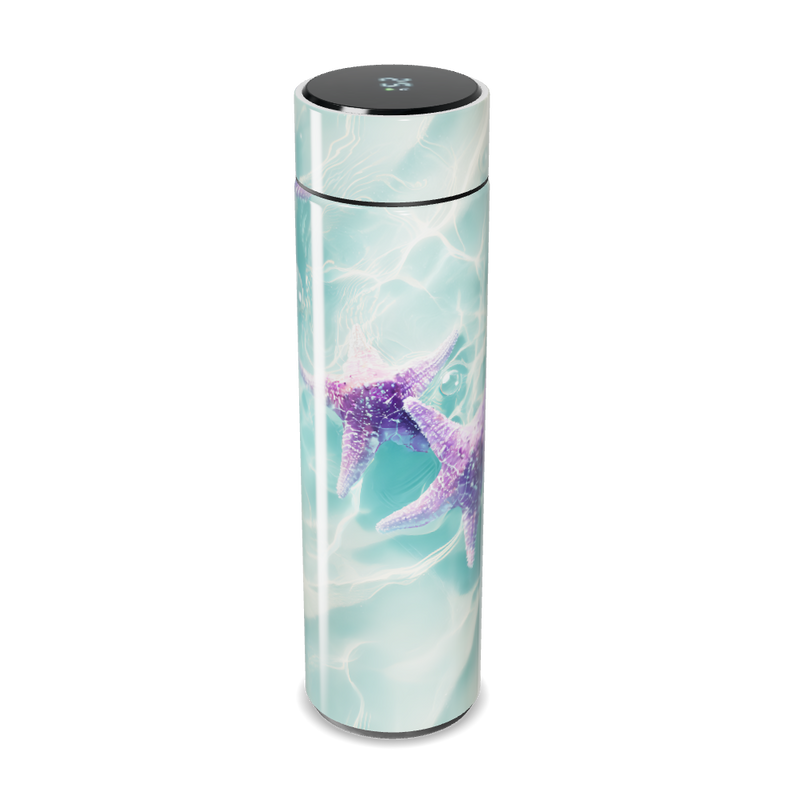 Garrafa Térmica Touch - Azul Estampada Estrelas-do-mar