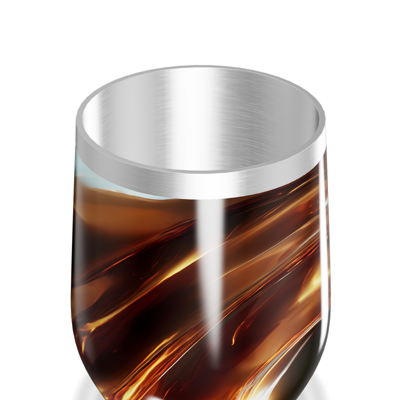 Copo Térmico Slim - Preto com Efeito Mármore