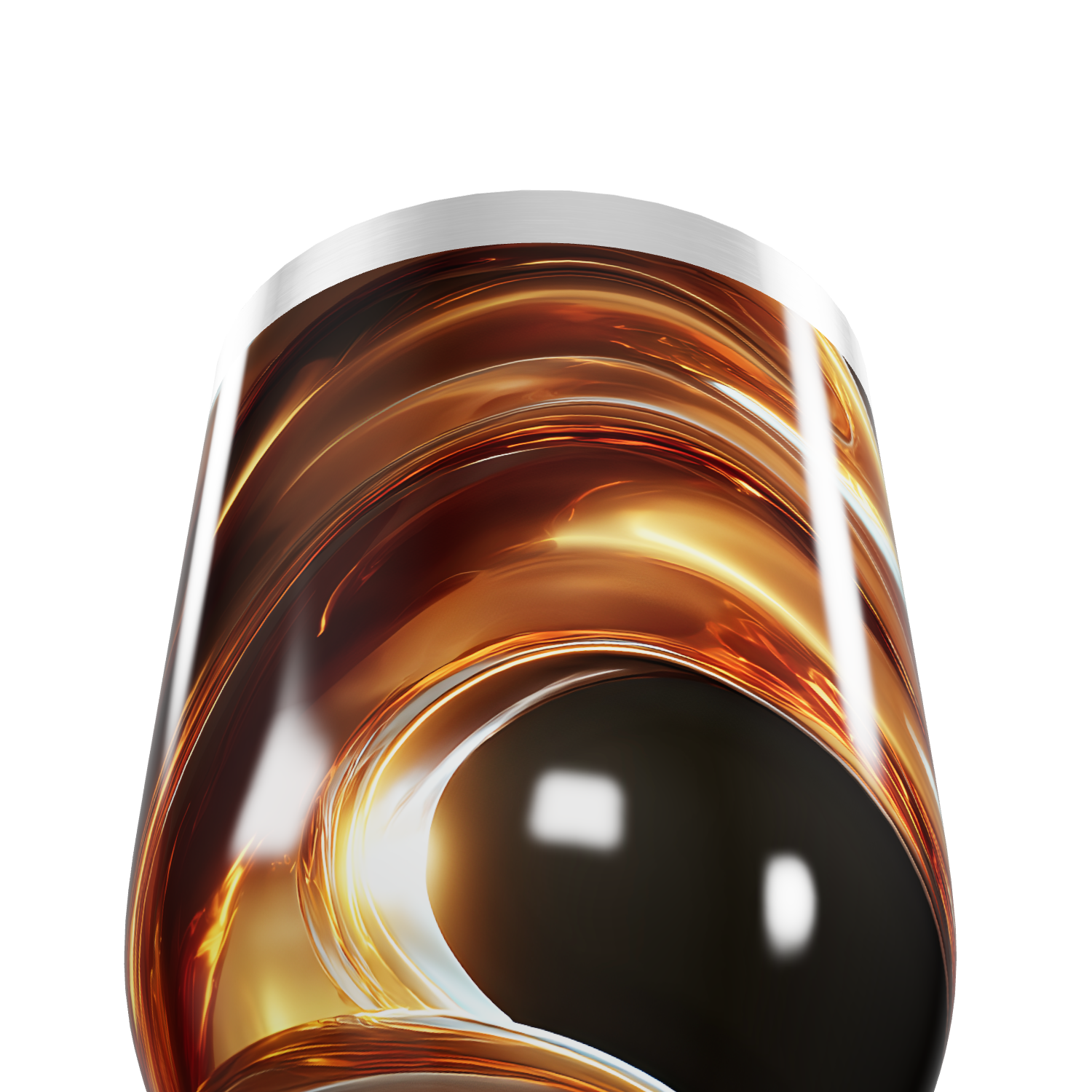 Copo Térmico Slim - Preto com Efeito Mármore