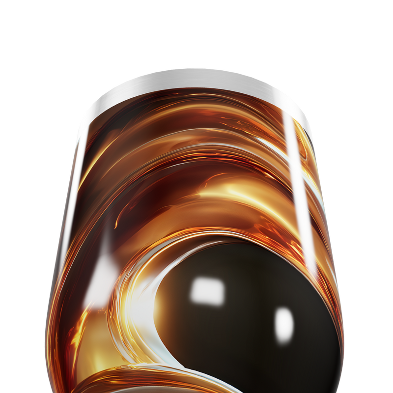 Copo Térmico Slim - Preto com Efeito Mármore