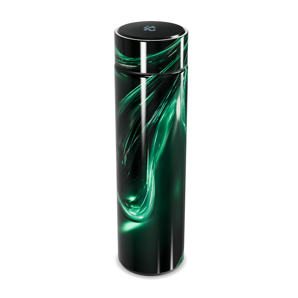 Garrafa Térmica Touch - Verde com Design Espiral