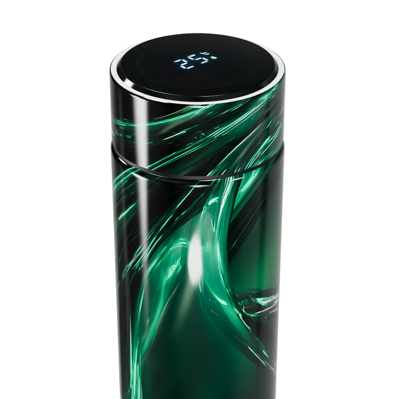 Garrafa Térmica Touch - Verde com Design Espiral