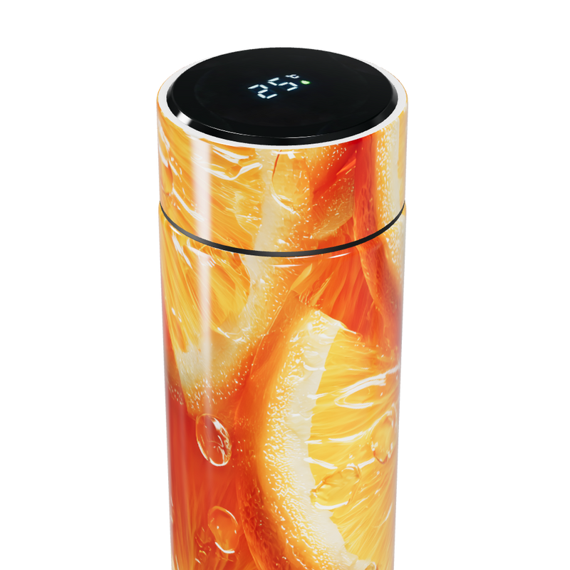 Garrafa Térmica Touch - Estampa Laranja Digital