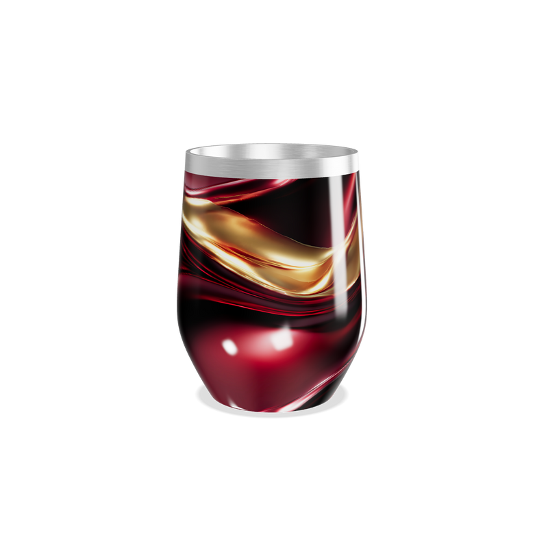 Copo Térmico Slim - Estampa Mármore Vermelho