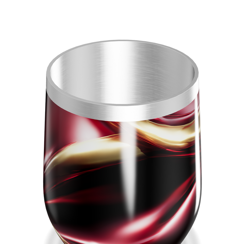 Copo Térmico Slim - Estampa Mármore Vermelho