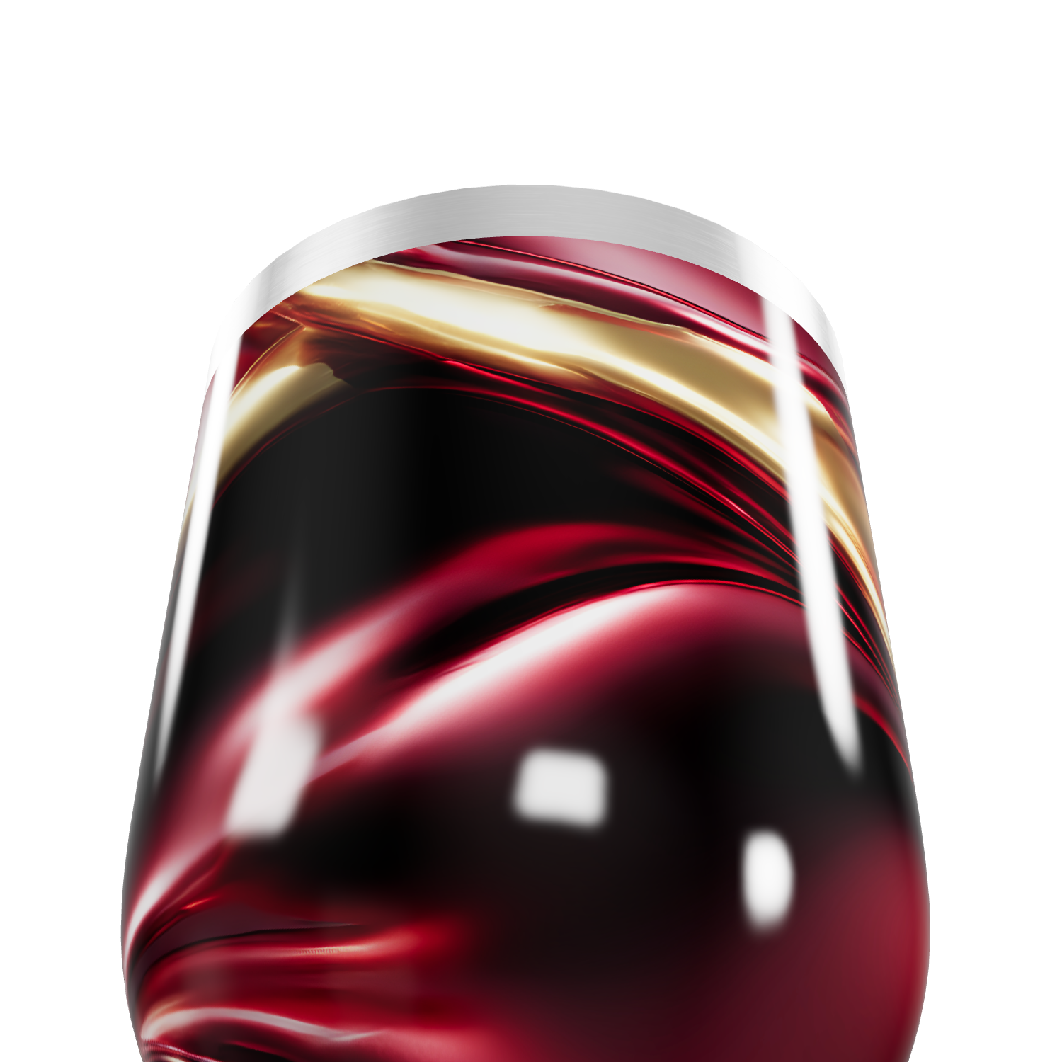 Copo Térmico Slim - Estampa Mármore Vermelho