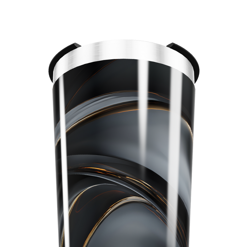 Copo Térmico - Preto com Design Espiral