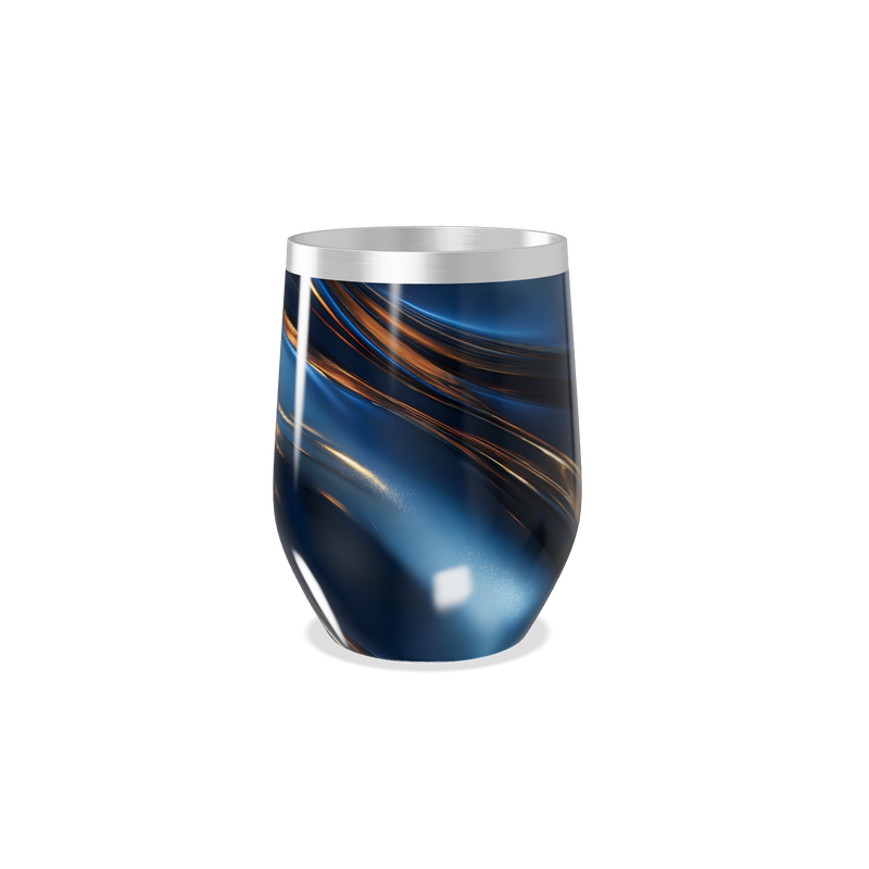 Copo Térmico Slim - Azul Metálico Marmorizado