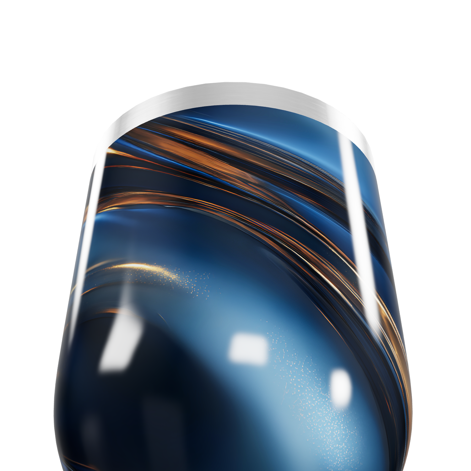 Copo Térmico Slim - Azul Metálico Marmorizado