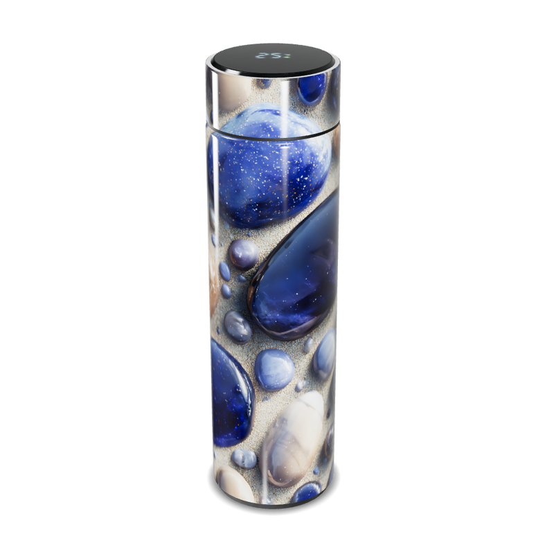 Garrafa Térmica Touch - Estampa Pedras Azuis