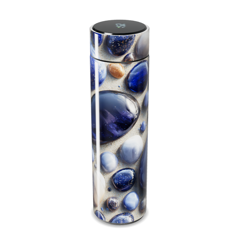 Garrafa Térmica Touch - Estampa Pedras Azuis