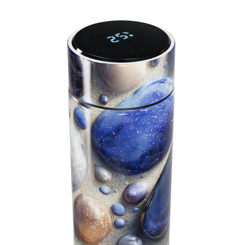 Garrafa Térmica Touch - Estampa Pedras Azuis