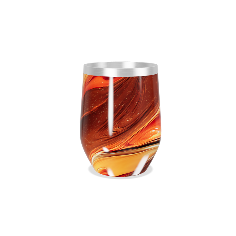 Copo Térmico Slim - Marmorizado Laranja Inox