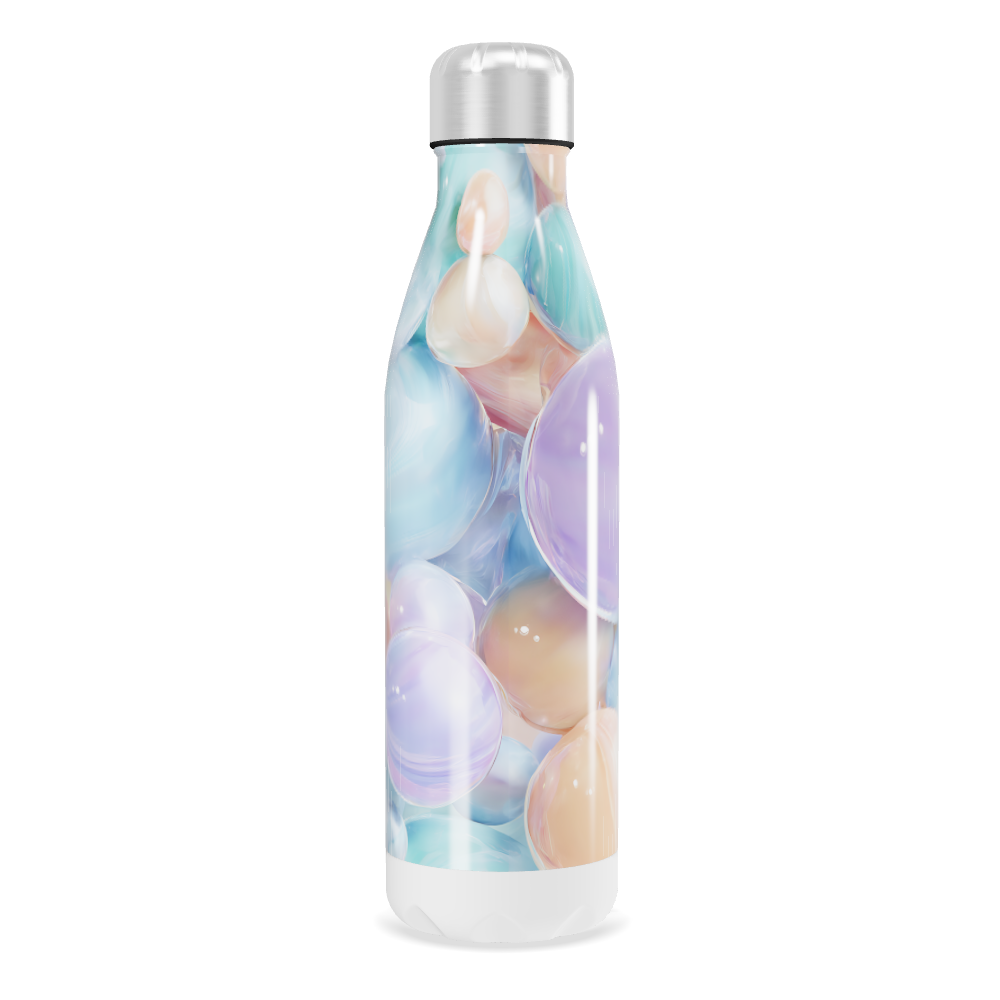 Garrafa Inox - Estampa Bolhas Coloridas