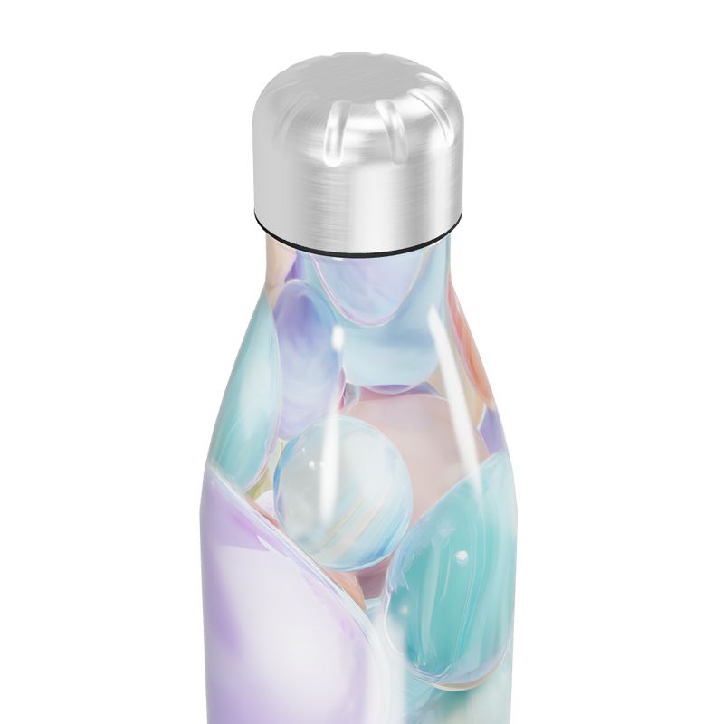 Garrafa Inox - Estampa Bolhas Coloridas
