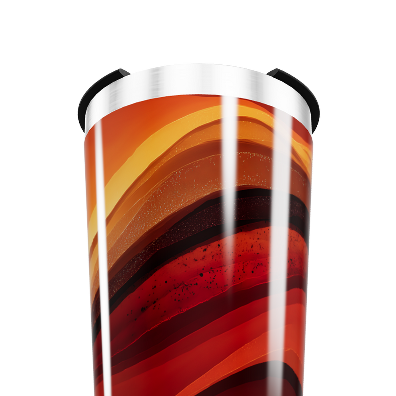 Copo Térmico - Estampa Abstrata Laranja