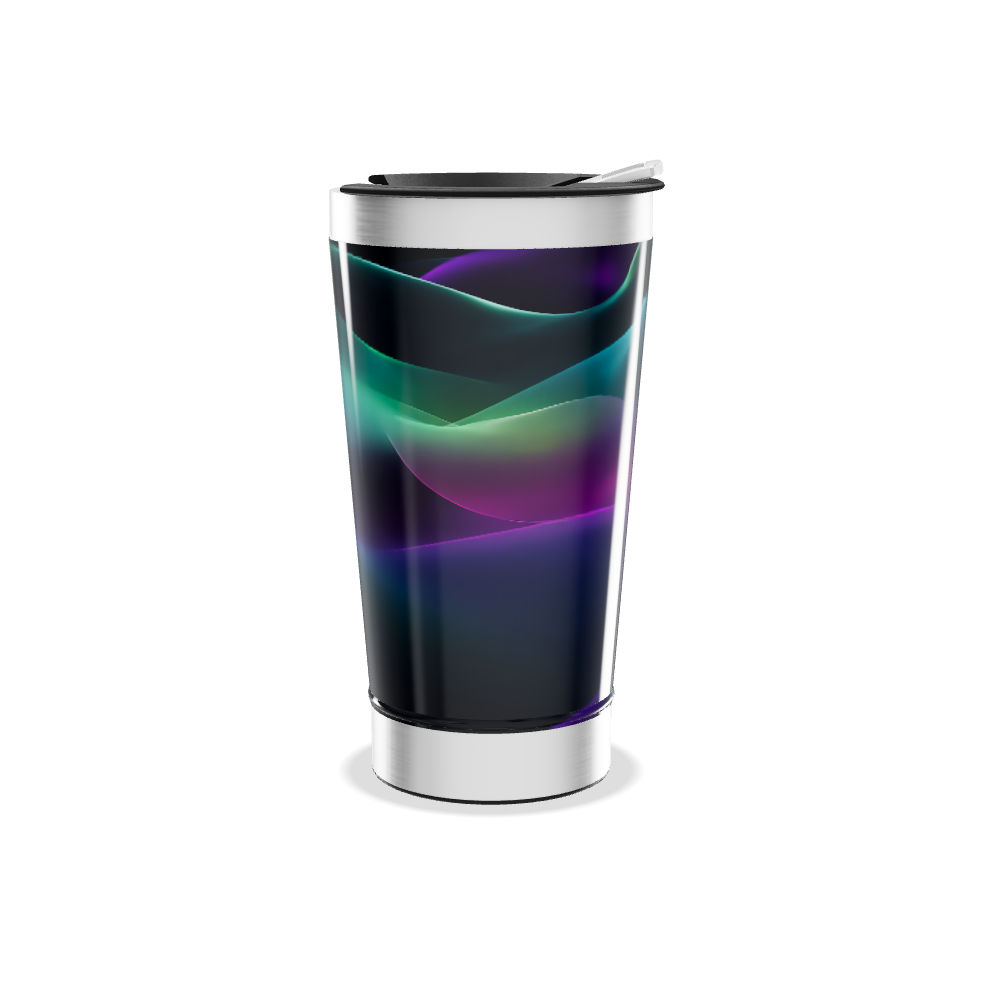 Copo Térmico - Preto com Efeito Neon