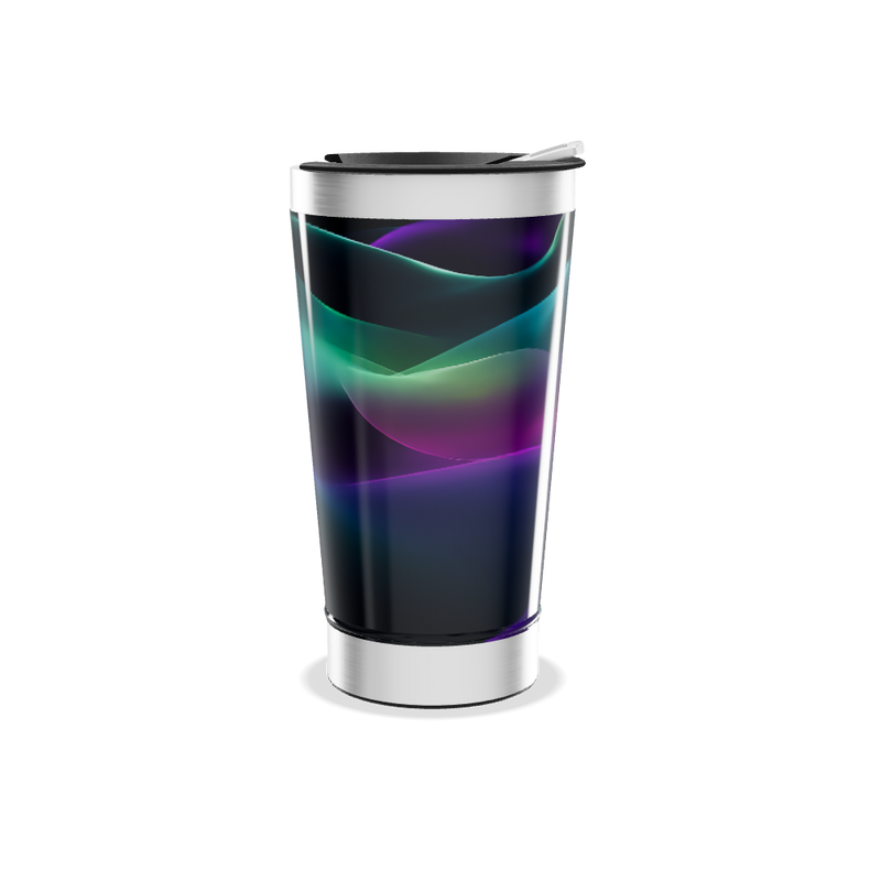 Copo Térmico - Preto com Efeito Neon