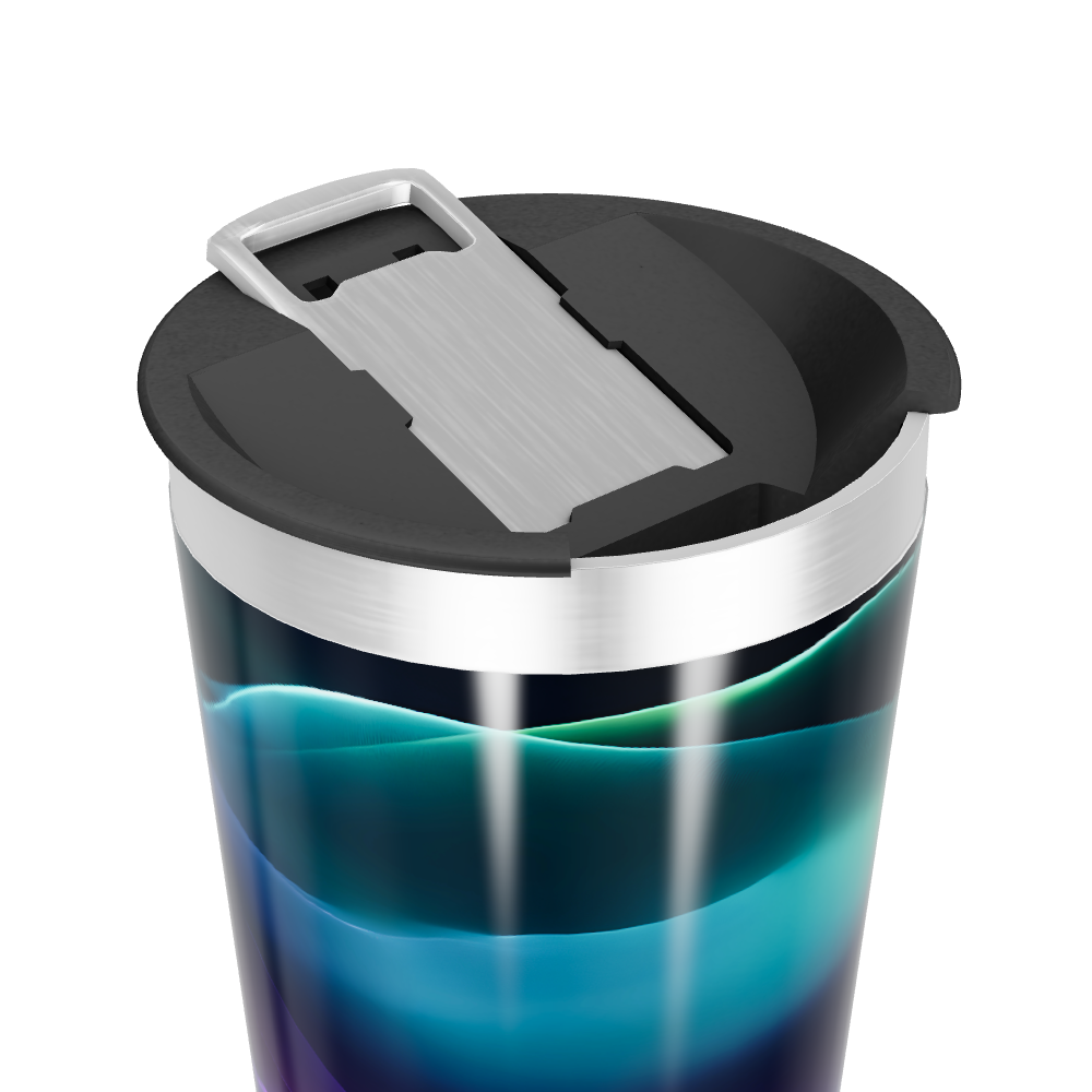 Copo Térmico - Preto com Efeito Neon