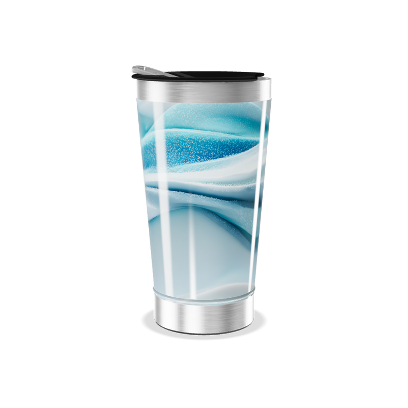 Copo Térmico - Azul Ondulado Inox