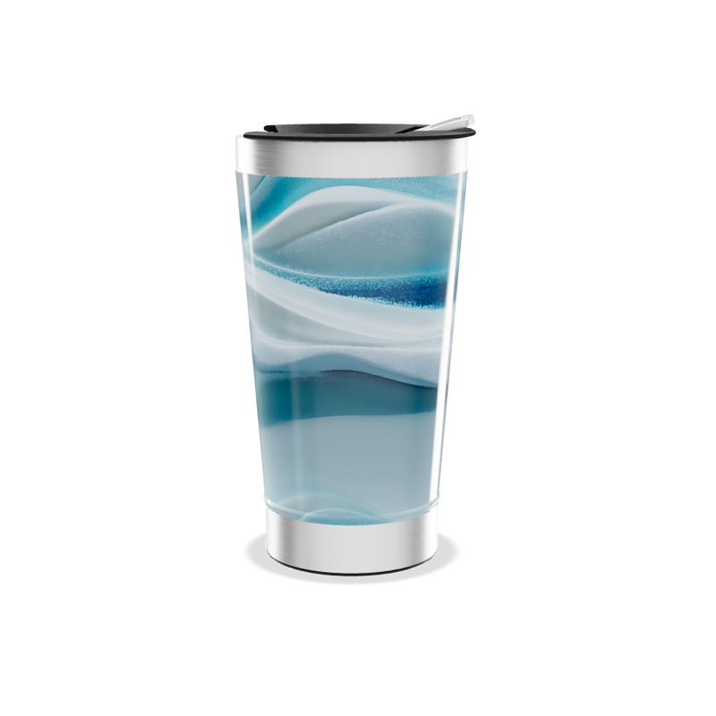 Copo Térmico - Azul Ondulado Inox