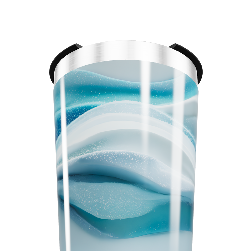 Copo Térmico - Azul Ondulado Inox