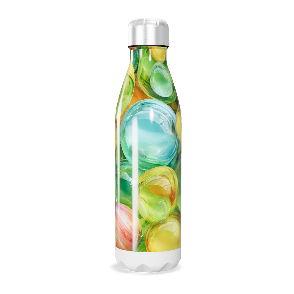 Garrafa Inox - Estampa Bolhas Coloridas