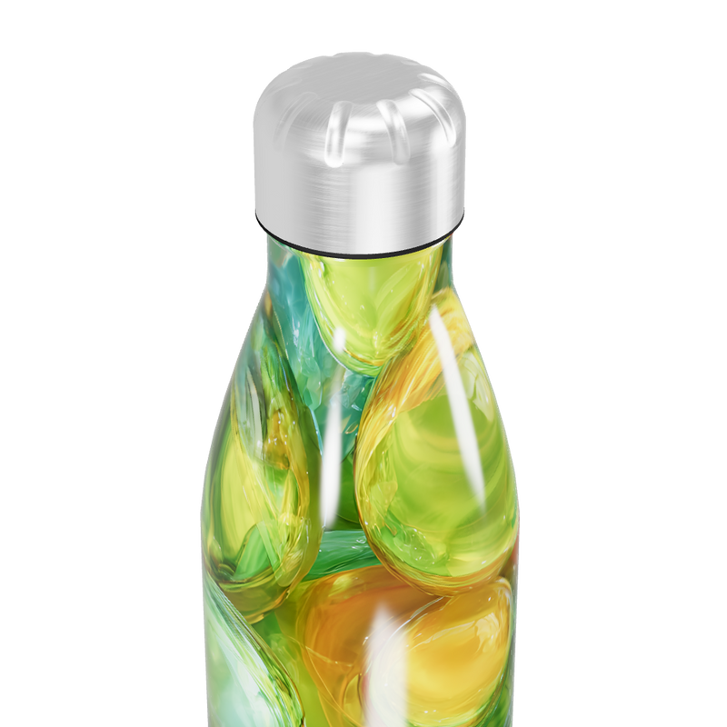 Garrafa Inox - Estampa Bolhas Coloridas