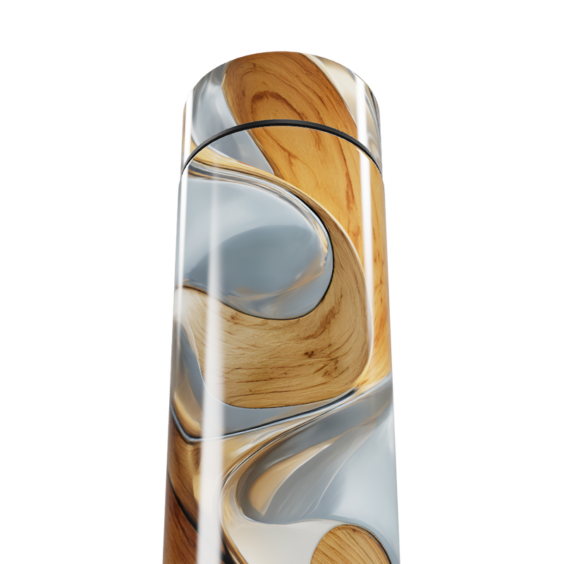 Garrafa Térmica Touch - Design Madeira Aço Inox