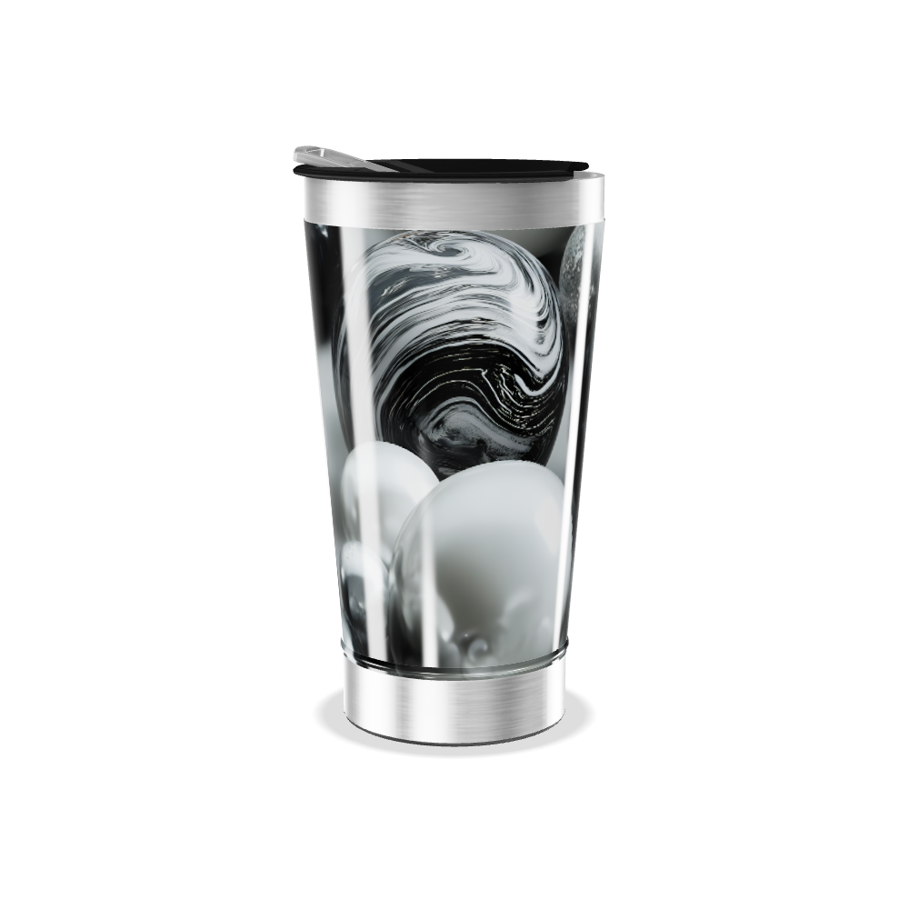 Copo Térmico - Preto com Bolas Decorativas