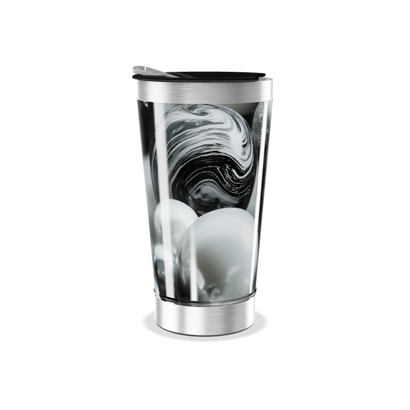 Copo Térmico - Preto com Bolas Decorativas