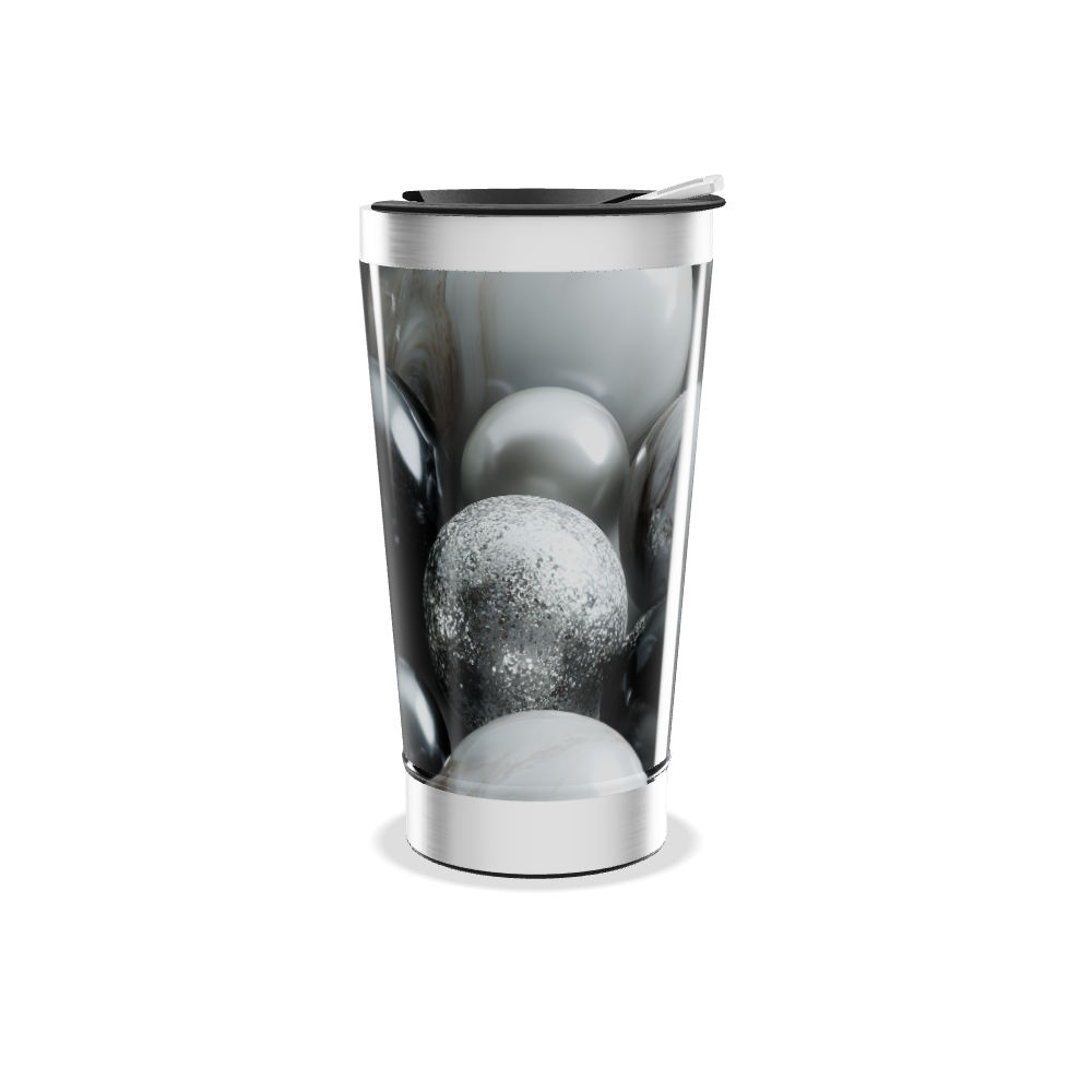 Copo Térmico - Preto com Bolas Decorativas