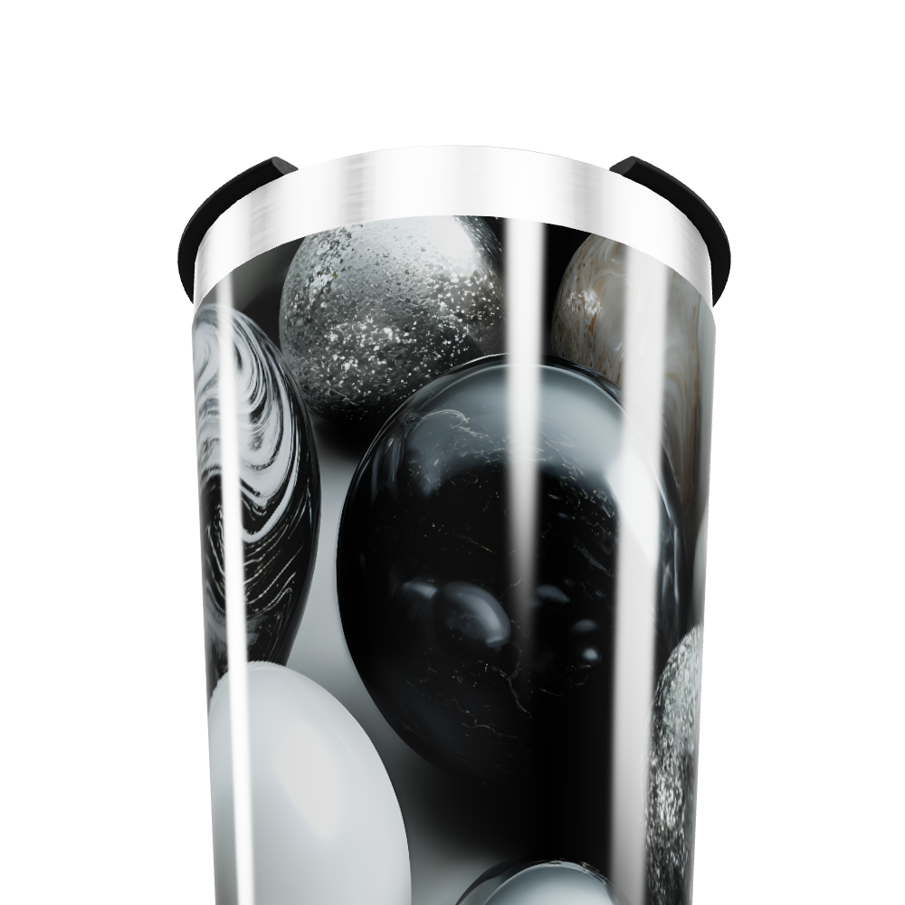 Copo Térmico - Preto com Bolas Decorativas