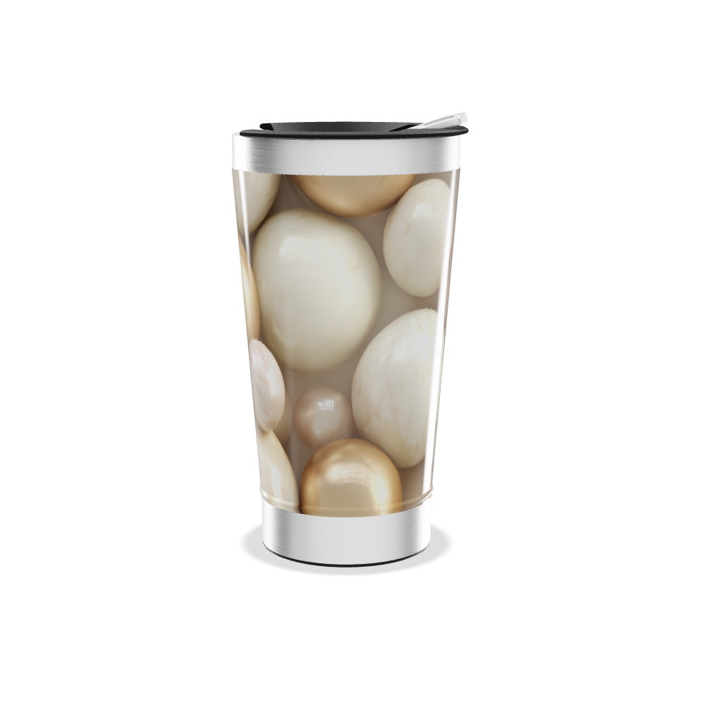 Copo Térmico - Pérola com Bolas Decorativas