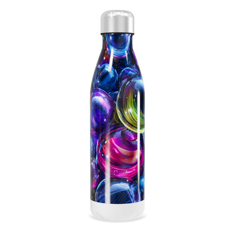 Garrafa Inox - Colorida com Bolhas