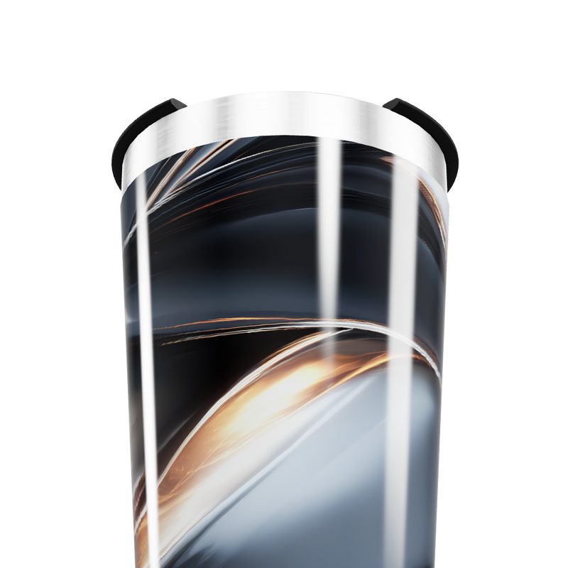 Copo Térmico - Design Abstrato Metalizado