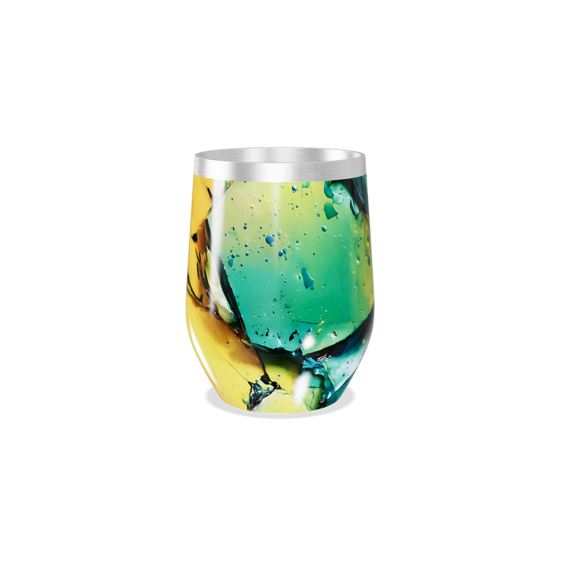 Copo Térmico Slim - Colorido Mármore Aço